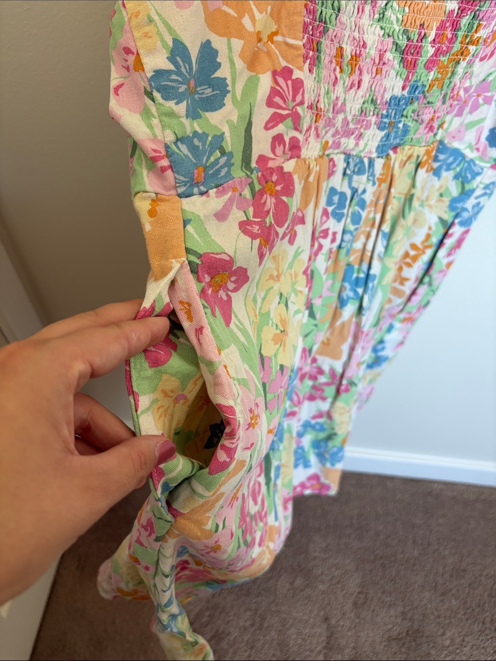 Old Navy Floral linen dress - Picture 6 of 9